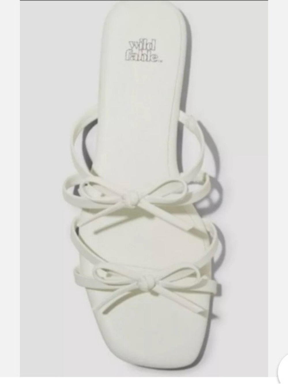 wild fable Ivory Double Bow Slide Sandal